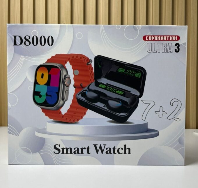 Vista 3 de Combo 7 Pulsos Reloj + Audifonos D8000 - COLOR: GRIS